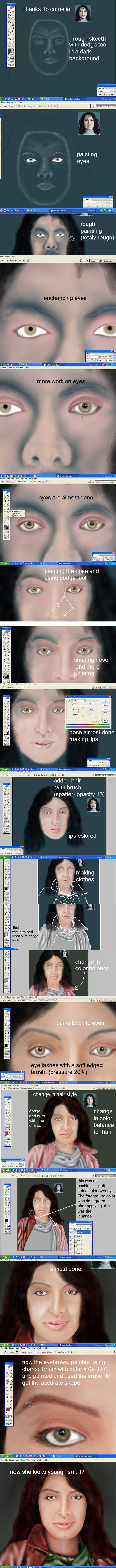 Creation of Cornelia when she was 20yrs : Step 1